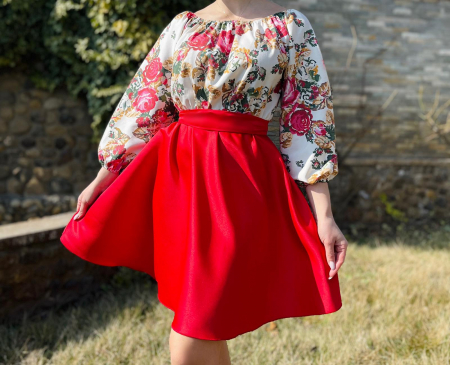 Rochie cu motive florale eleganta Teo 6 [3]