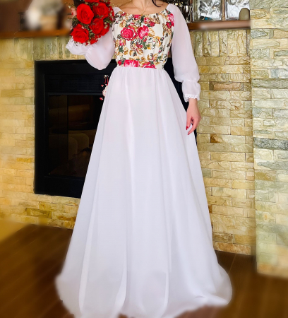 Rochie cu motive florale eleganta Teuta 3 [2]