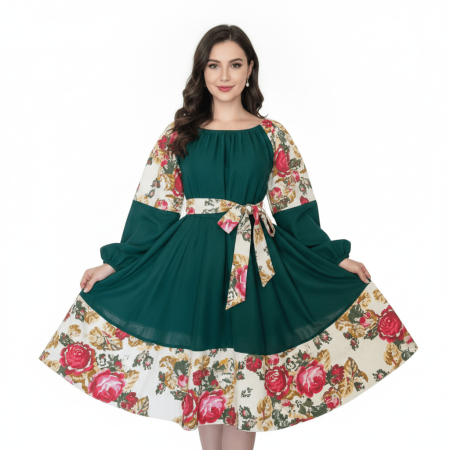 Rochii Elegante - Rochie cu motive florale eleganta Teuta 5