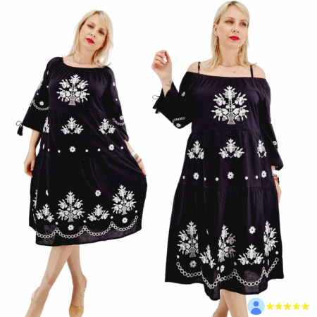 Рокли с бродерия - Rochie Brodata Traditional  Atena 5
