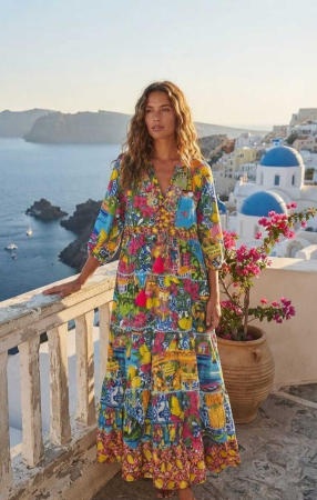 Rochii Elegante - Rochie Dama Maxi Voal Subtire cu ciucuri 5