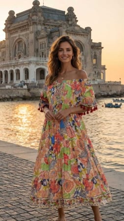 Rochii Elegante - Rochie Dama Maxi Voal Subtire cu paiete