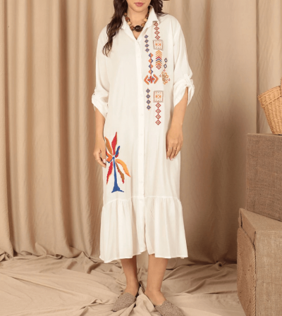 Рокли с бродерия - Rochie de dama cu broderie de vara 2