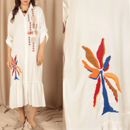 Рокли с бродерия - Rochie de dama cu broderie de vara 2