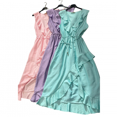 Rochie asimetrică cu volane [2]