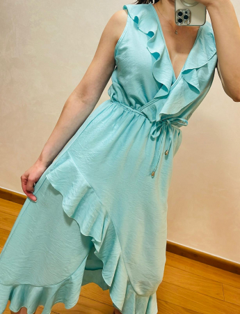 Rochie asimetrică cu volane [1]