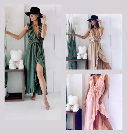 Rochie asimetrică cu volane [3]