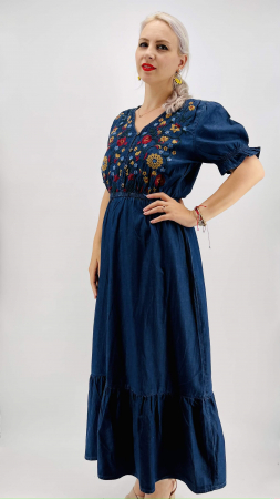 Rochie din Denim traditionala Madi 3 [3]
