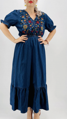Rochie din Denim traditionala Madi 3 [4]