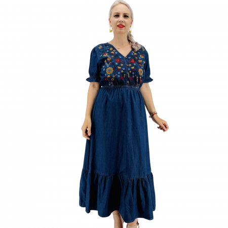 Rochie din Denim traditionala Madi 3 [1]