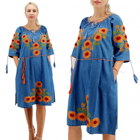 Rochie din Denim traditionala Priscilla [6]