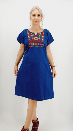 Rochie din Denim traditionala Sanda 55 [4]