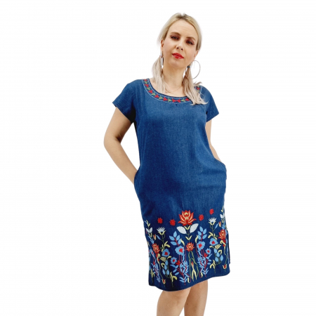 Rochie din Denim traditionala Sanda 61 [2]