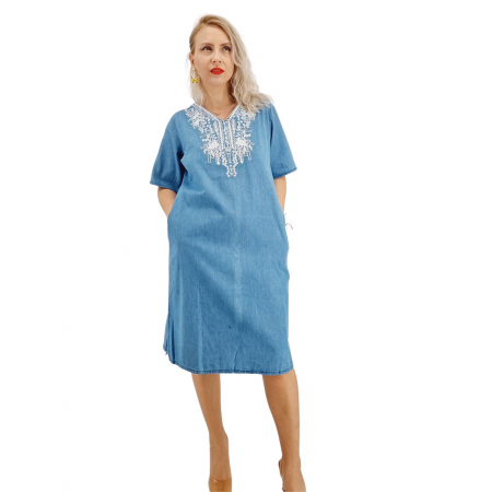 Rochie din Denim traditionala Sanda 66 [2]