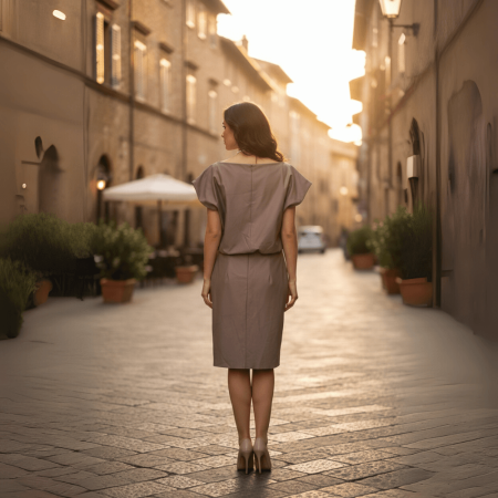 Rochie din piele ecologica cappuccino [1]