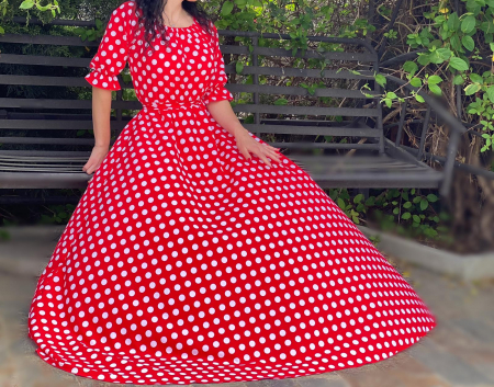 Rochie eleganta cu buline Nela 8 [1]