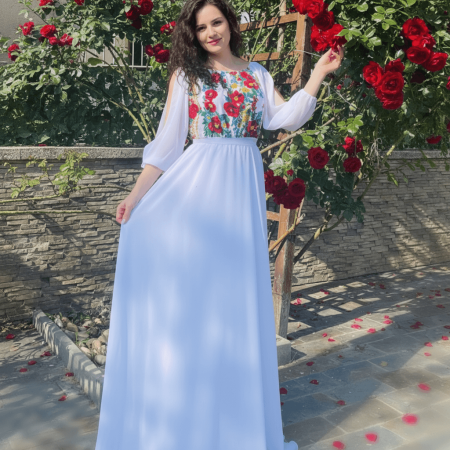 Rochii Elegante - Rochie Eleganta cu motive stilizate florale Viviana 2