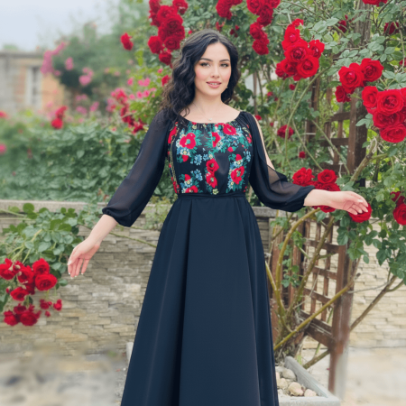 Rochii Elegante - Rochie Eleganta cu motive stilizate florale Viviana