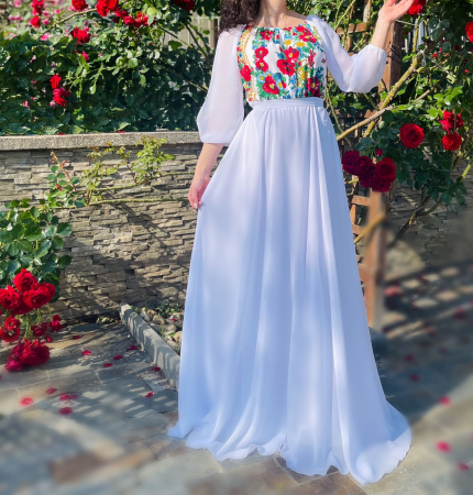 Rochie Eleganta cu motive stilizate florale Viviana 2 [2]