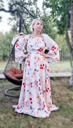 Rochie eleganta din barbie cu imprimeu floral Andrada 2 [1]
