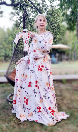 Rochie eleganta din barbie cu imprimeu floral Andrada 2 [2]