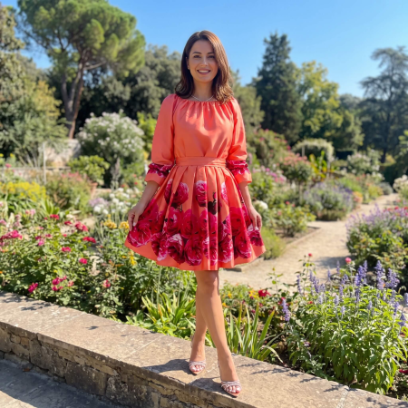 Rochie eleganta din barbie cu imprimeu floral Eleftheria 2 [1]