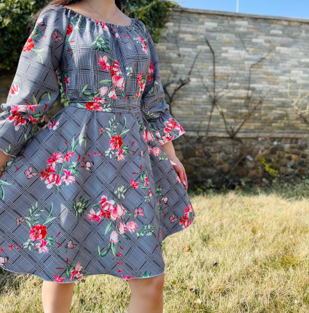 Rochie eleganta din barbie cu imprimeu floral Gala 3 [1]
