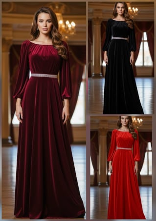Rochie eleganta din catifea Cati 3 [4]