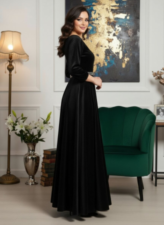 Елегантна кадифена рокля Кати 5 [2]