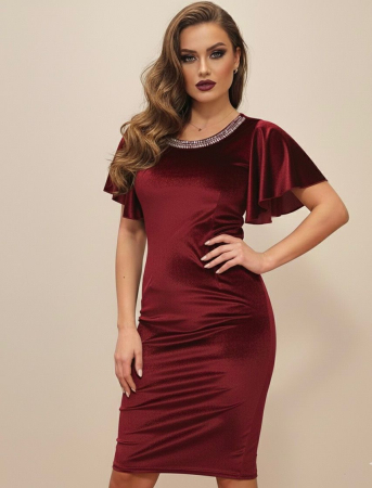 Rochii Elegante - Rochie eleganta cu maneci fluture
