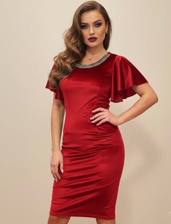 Femei - Rochie eleganta cu maneci fluture
