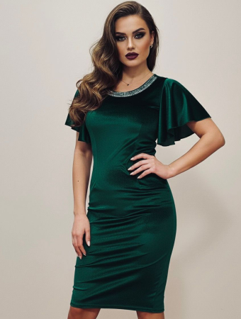 Rochii Elegante - Rochie eleganta cu maneci fluture