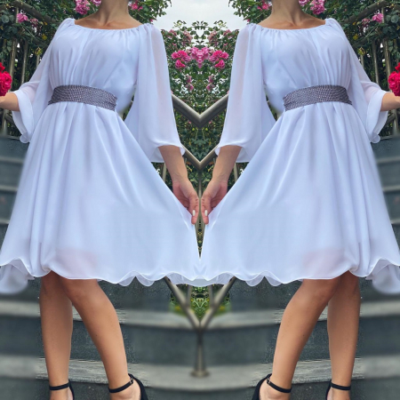 Rochie eleganta din voal Mioara [2]