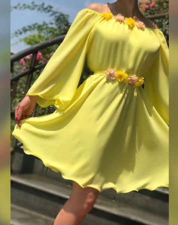 Елегантни рокли - Rochie eleganta din voal Mioara 4