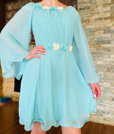 Елегантни рокли - Rochie eleganta din voal Mioara 24