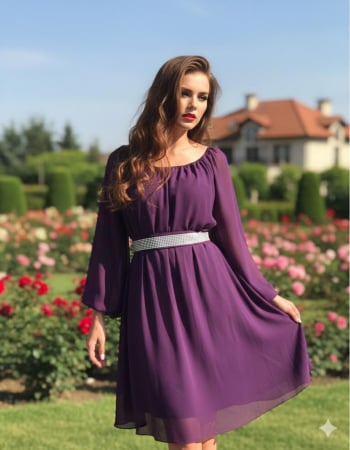 Елегантни рокли - Rochie eleganta din voal Mioara 39
