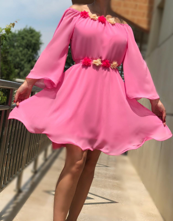 Елегантни рокли - Rochie eleganta din voal Mioara 4