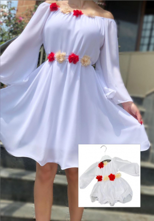 Елегантни рокли - Rochie eleganta din voal Mioara 4