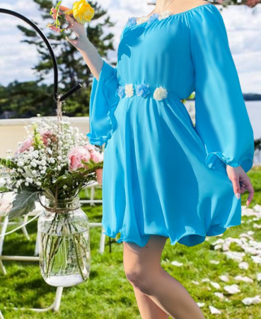 Елегантни рокли - Rochie eleganta din voal Mioara 24