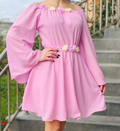 Елегантни рокли - Rochie eleganta din voal Mioara 24