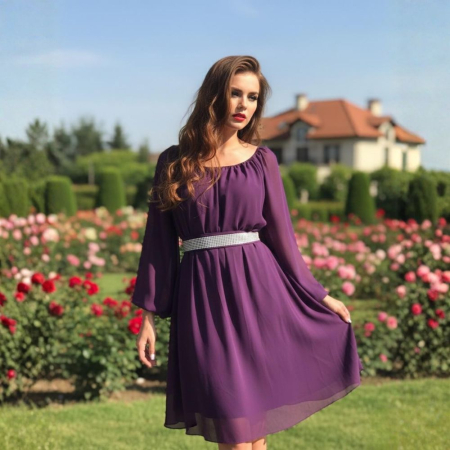 Елегантни рокли - Rochie eleganta din voal Mioara 39