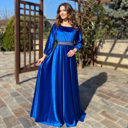 Rochii Elegante - Rochie eleganta lunga din catifea Cati