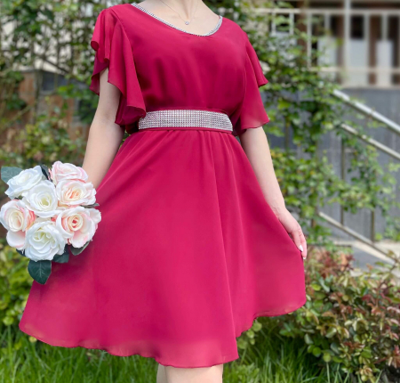 Rochie Eleganta Scurta din voal Victorita [2]