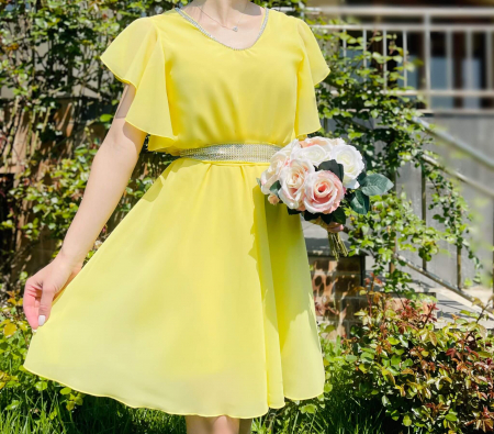 Rochie Eleganta Scurta din voal Victorita [2]