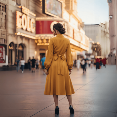 Rochie galbena petrecuta [2]