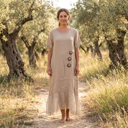 Rochii traditionale - Rochie lejeră din bumbac Ioana