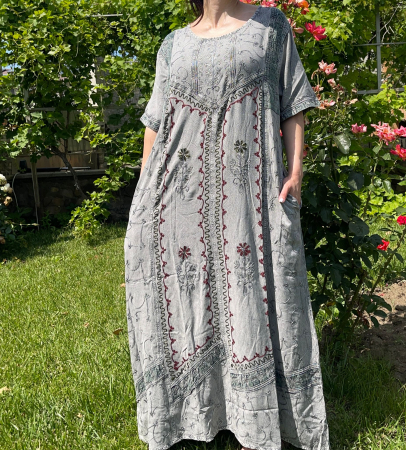 Rochie Lunga Brodata Miuta 100 [3]