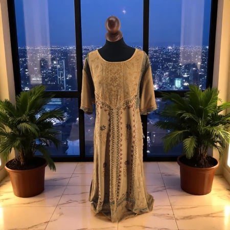 Rochie Lunga Brodata Miuta 103 [2]