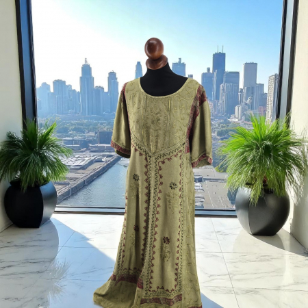 Rochie Lunga Brodata Miuta 106 [4]
