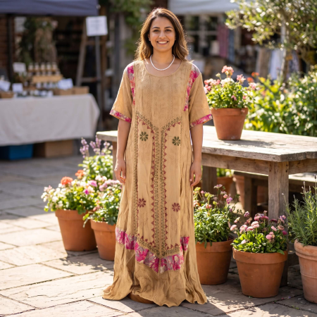 Rochii traditionale - Rochie Lunga Brodata Miuta 109